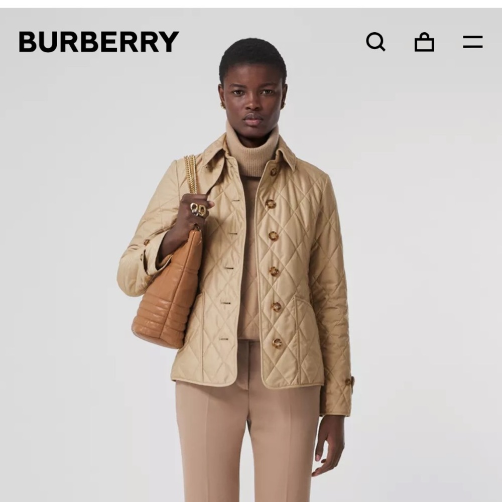 Burberry Diamond Quilted Thermoregulated Jacket in New Chino Womens